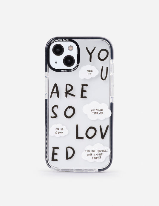 Black You Are So Loved Phone Case Durable Protective Phone Case