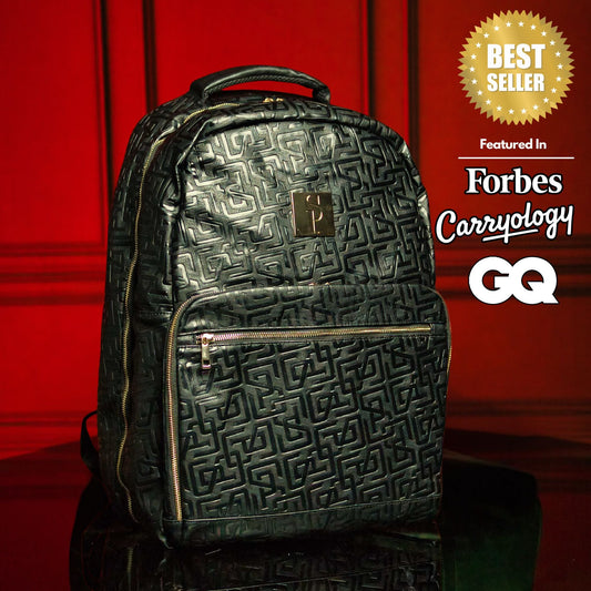 Black Monogram XL Design Leather Commuter Bag Sole Premise