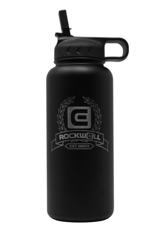 Rockwell Warrior Flask - Double Walled - Stainless Steel Flask - (BLACK)