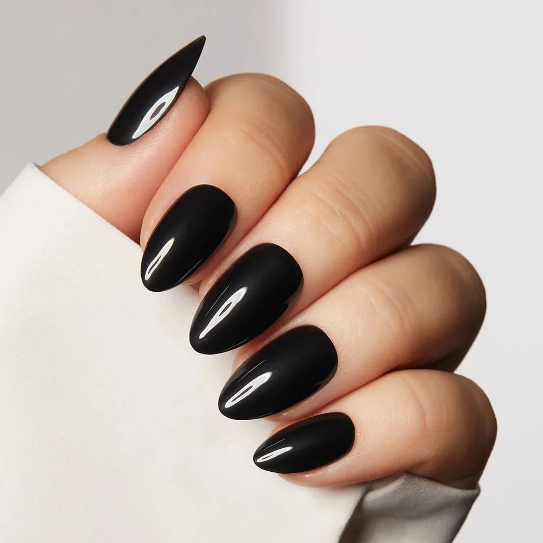 Black Almond Long Lasting Press On Nails Nail Pop Studio