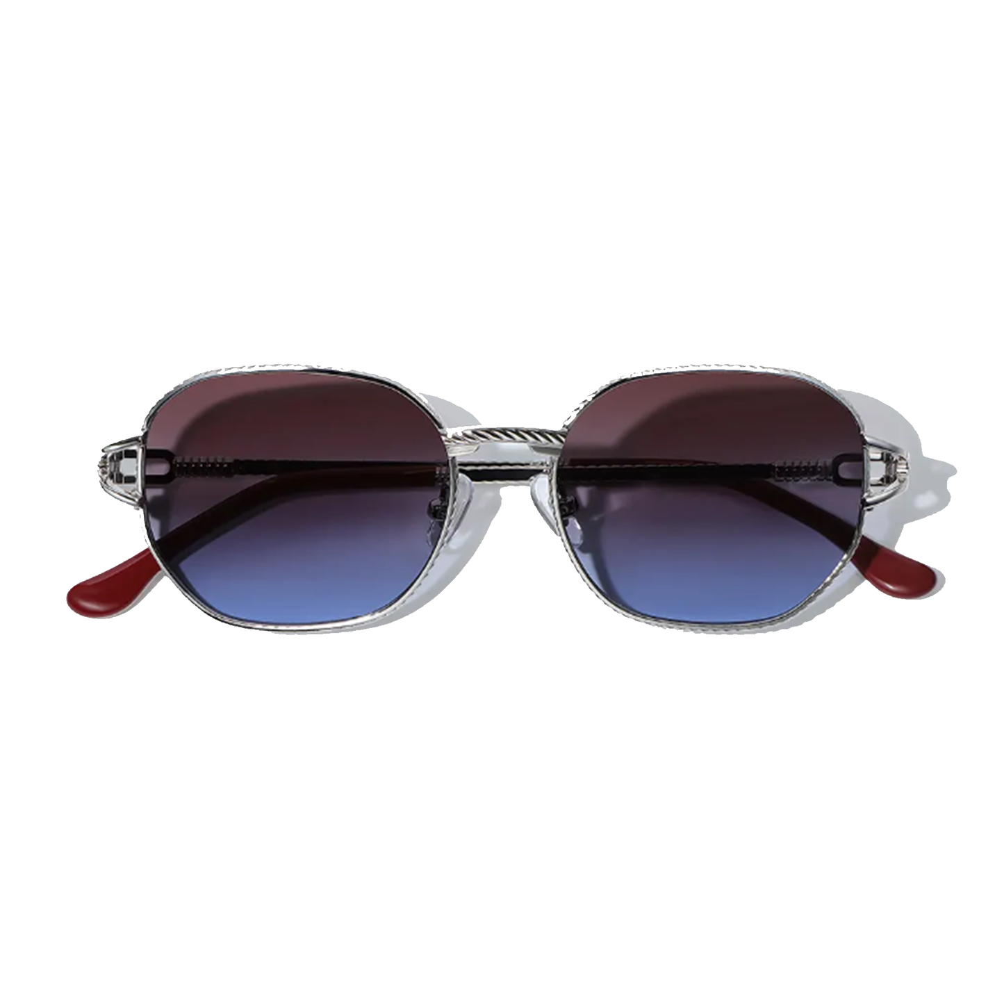 Bleu Violet Metal Frame Sunglasses