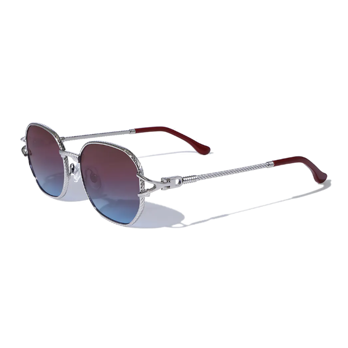 Bleu Violet Metal Frame Sunglasses
