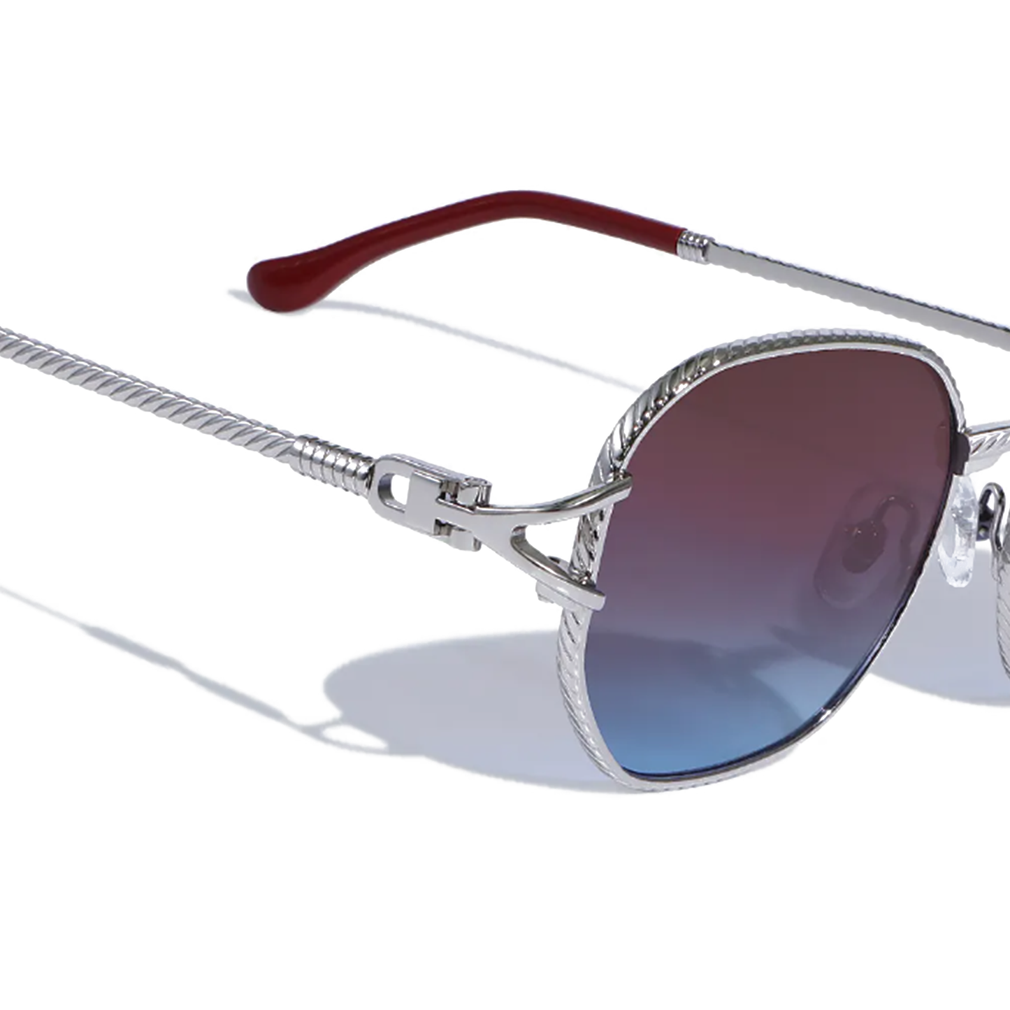 Bleu Violet Metal Frame Sunglasses