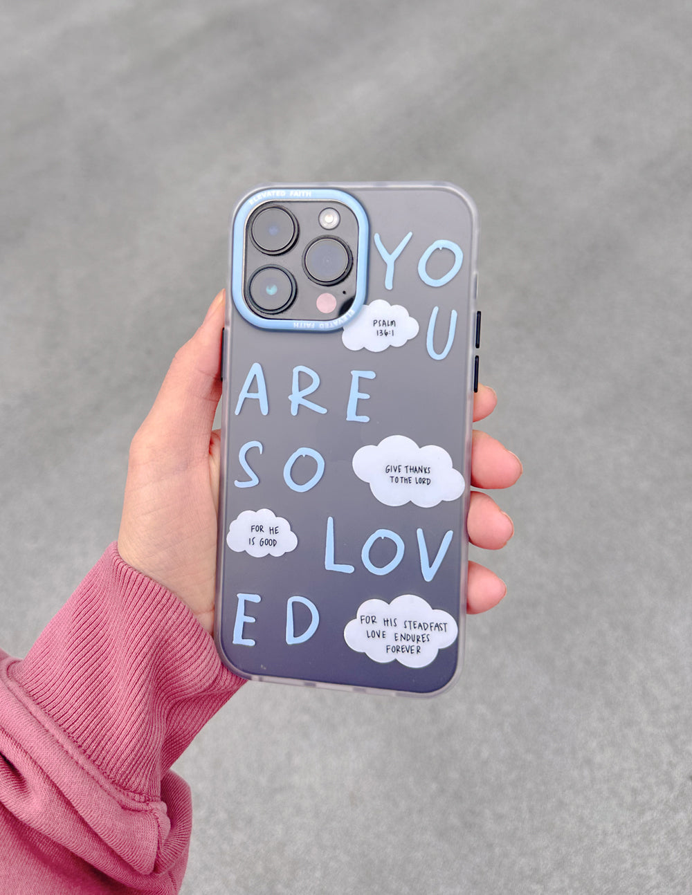 Blue You Are So Loved Frosted Phone Case iPhone