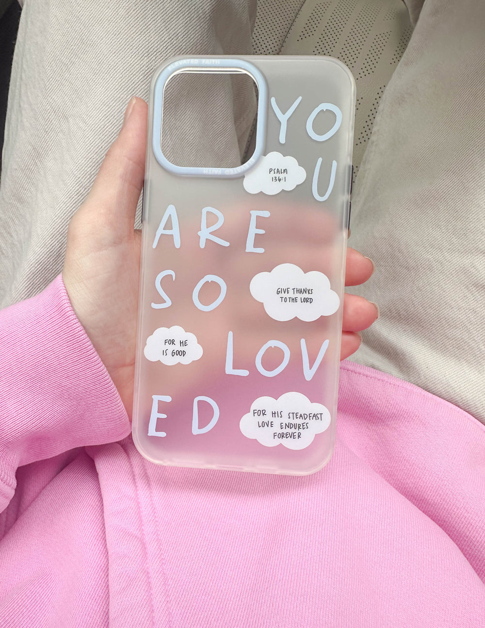 Blue You Are So Loved Frosted Phone Case iPhone