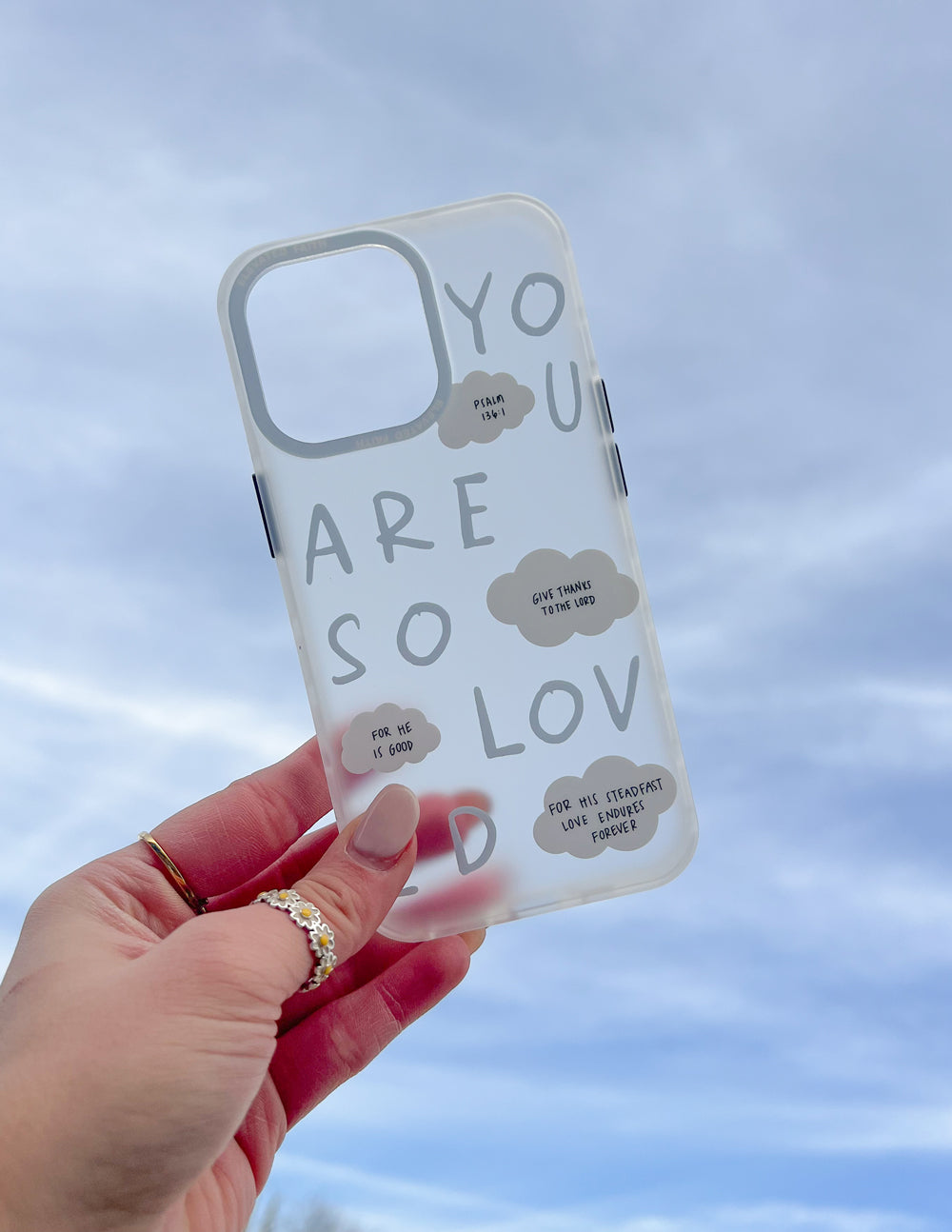 Blue You Are So Loved Frosted Phone Case iPhone