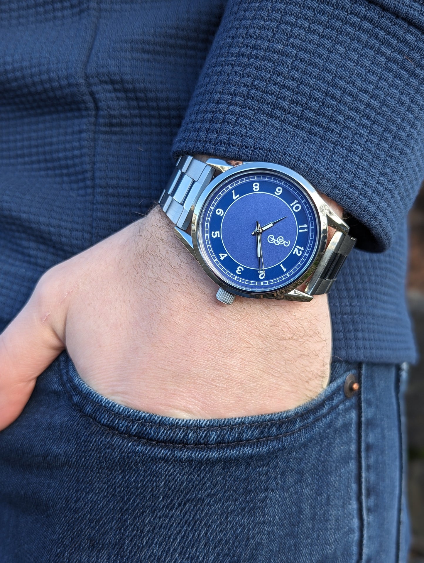 Blue Classic Strap Watch 39mm or 42mm The Beyond Boring Watch Company