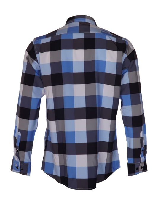 The Titan - Blue Pattern Long Sleeve