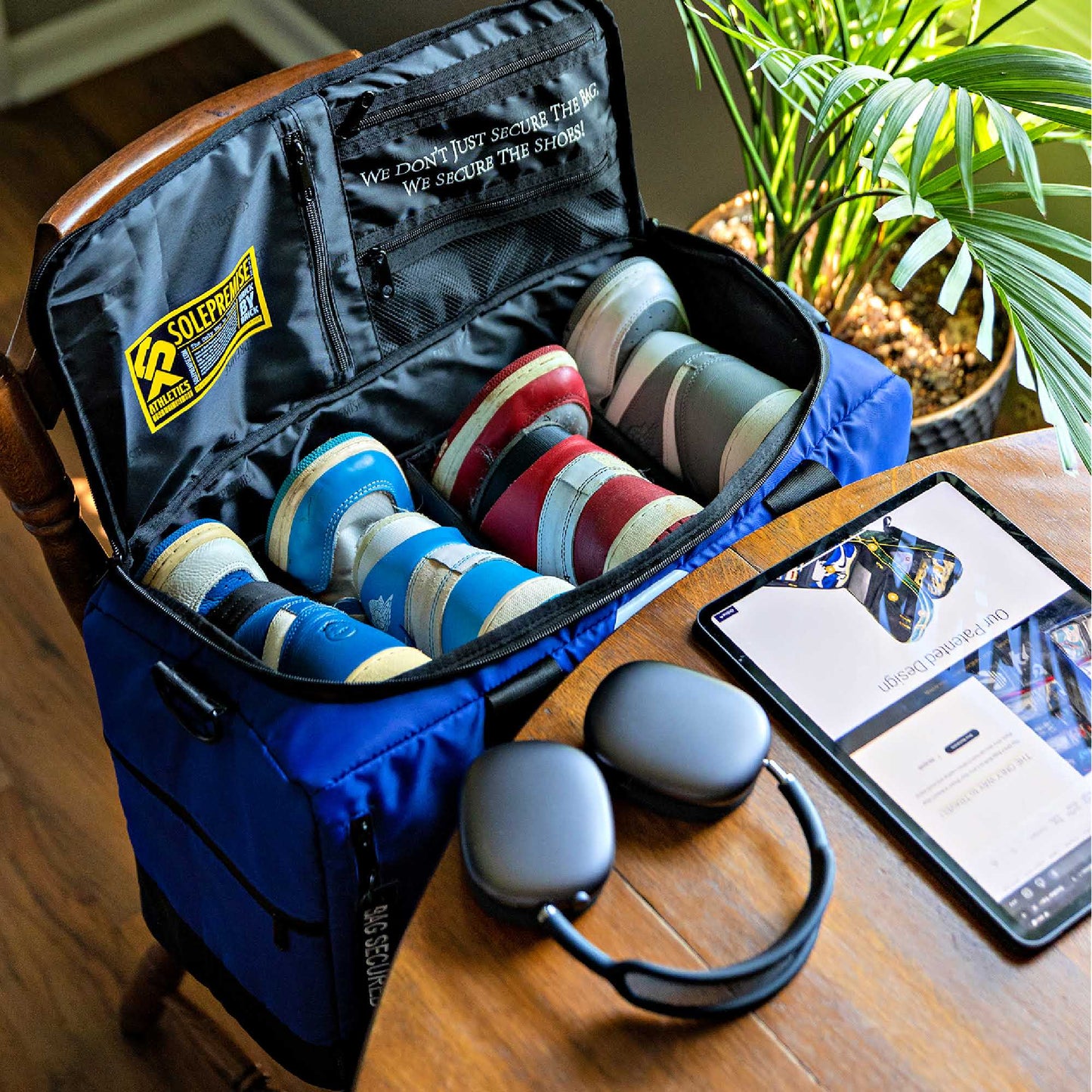Blue Sneaker Duffle TSA-Approved Carry-On Shoe Bag