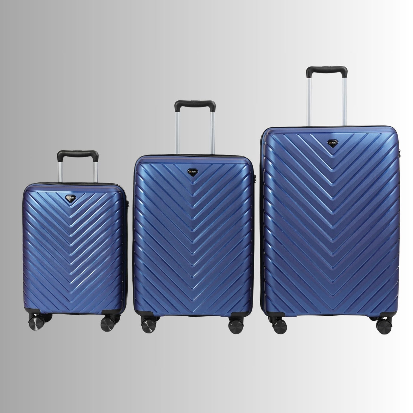 Blue Hardcase Luggage Set Roller Suitcases 28, 24, 20 inch