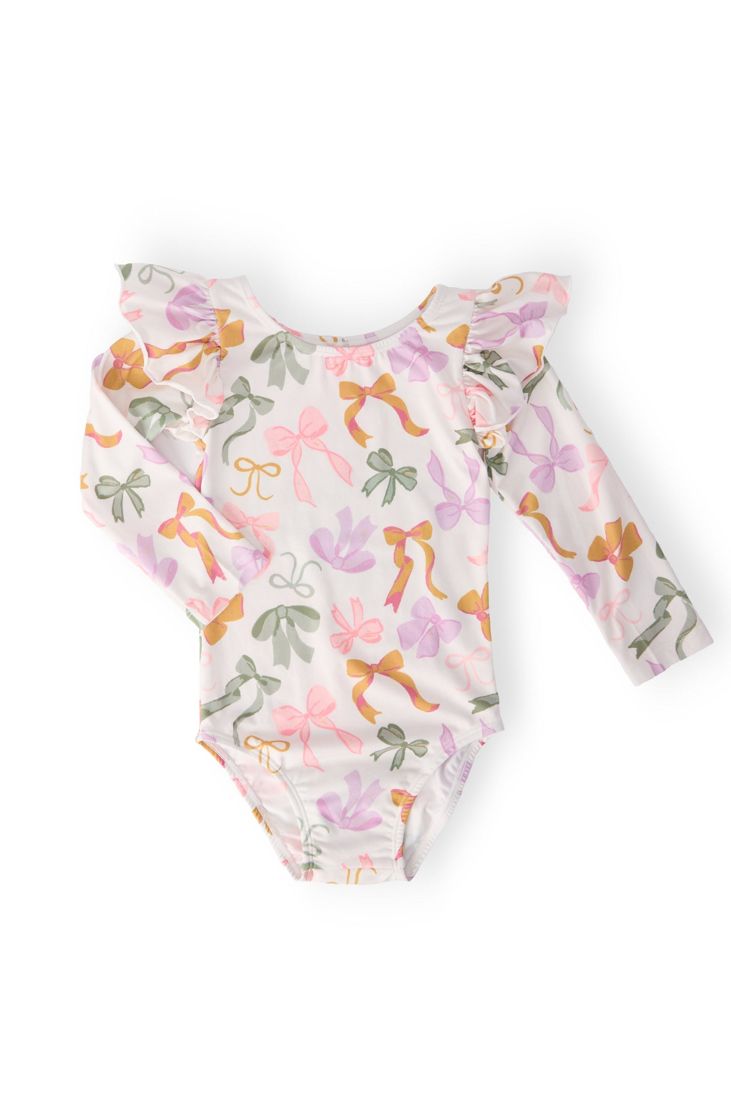 Boho Bows Long Sleeve Flutter Sleeve Leotard Mila & Rose