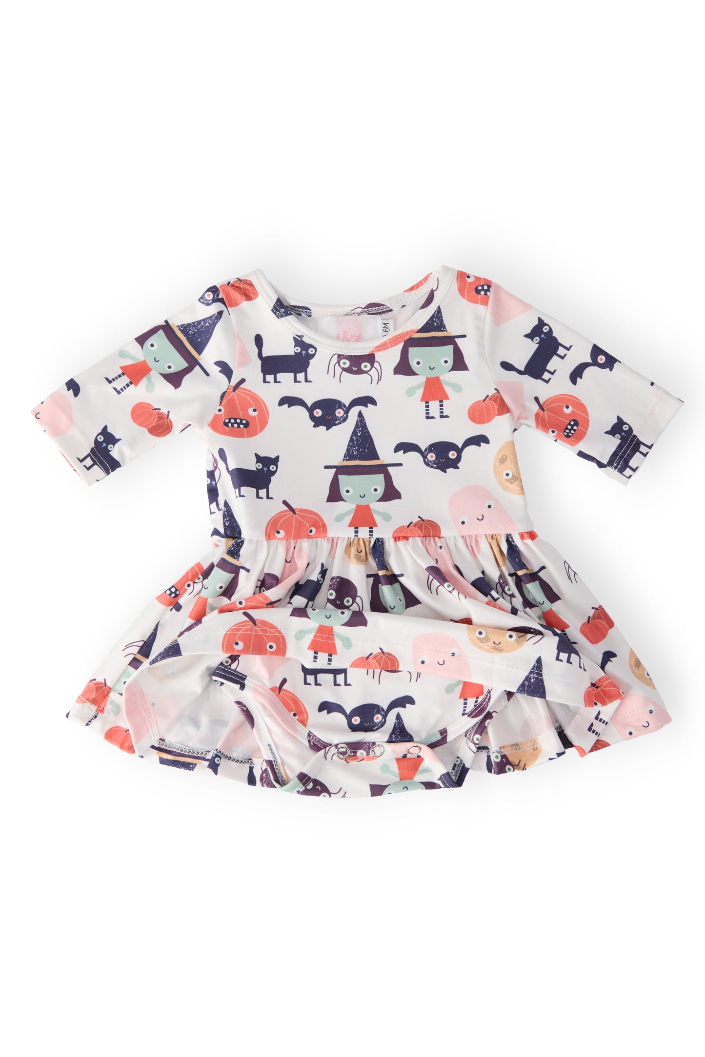 Twirl Bodysuit Baby Snap Closure Polyester Spandex Mila & Rose