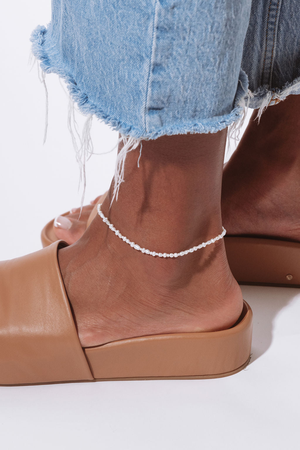 Freshwater Pearl 14k Gold Filled Bowie Anklet