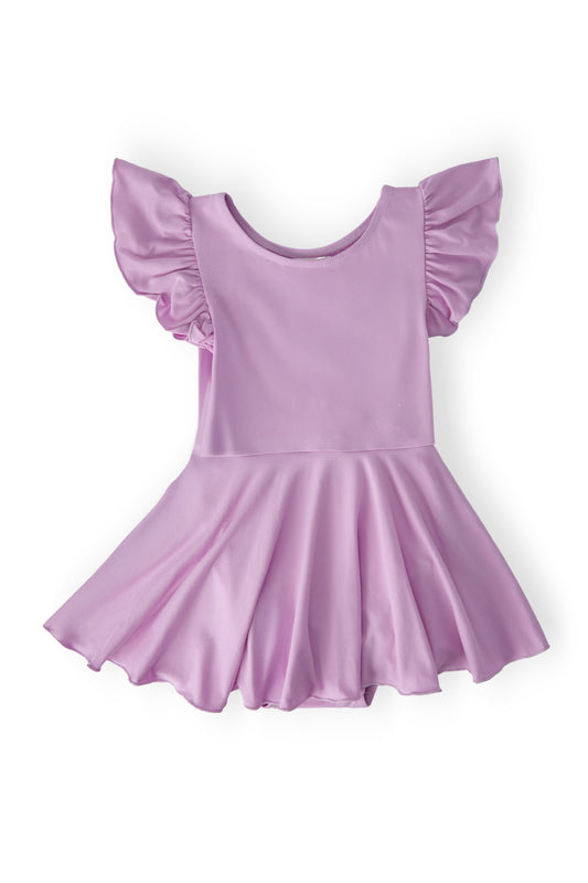 Bright Lilac Twirl Short Sleeve Leotard Mila & Rose