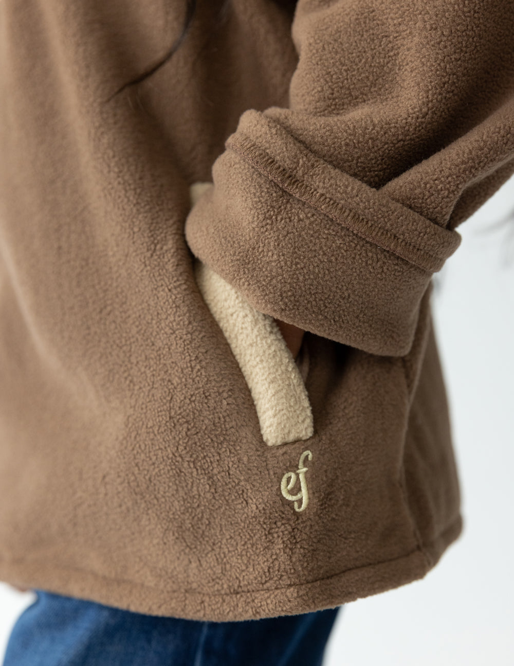 Brown Chestnut Oversized Fleece Kids Pullover