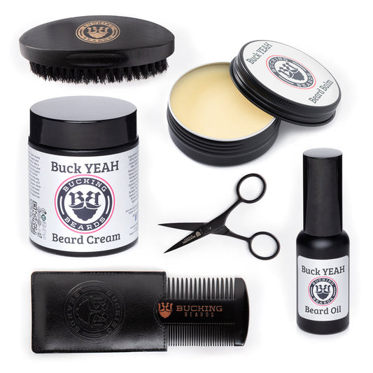 Beard Care Balm Cream Oil Grooming Kit for Men Bucking Beards
