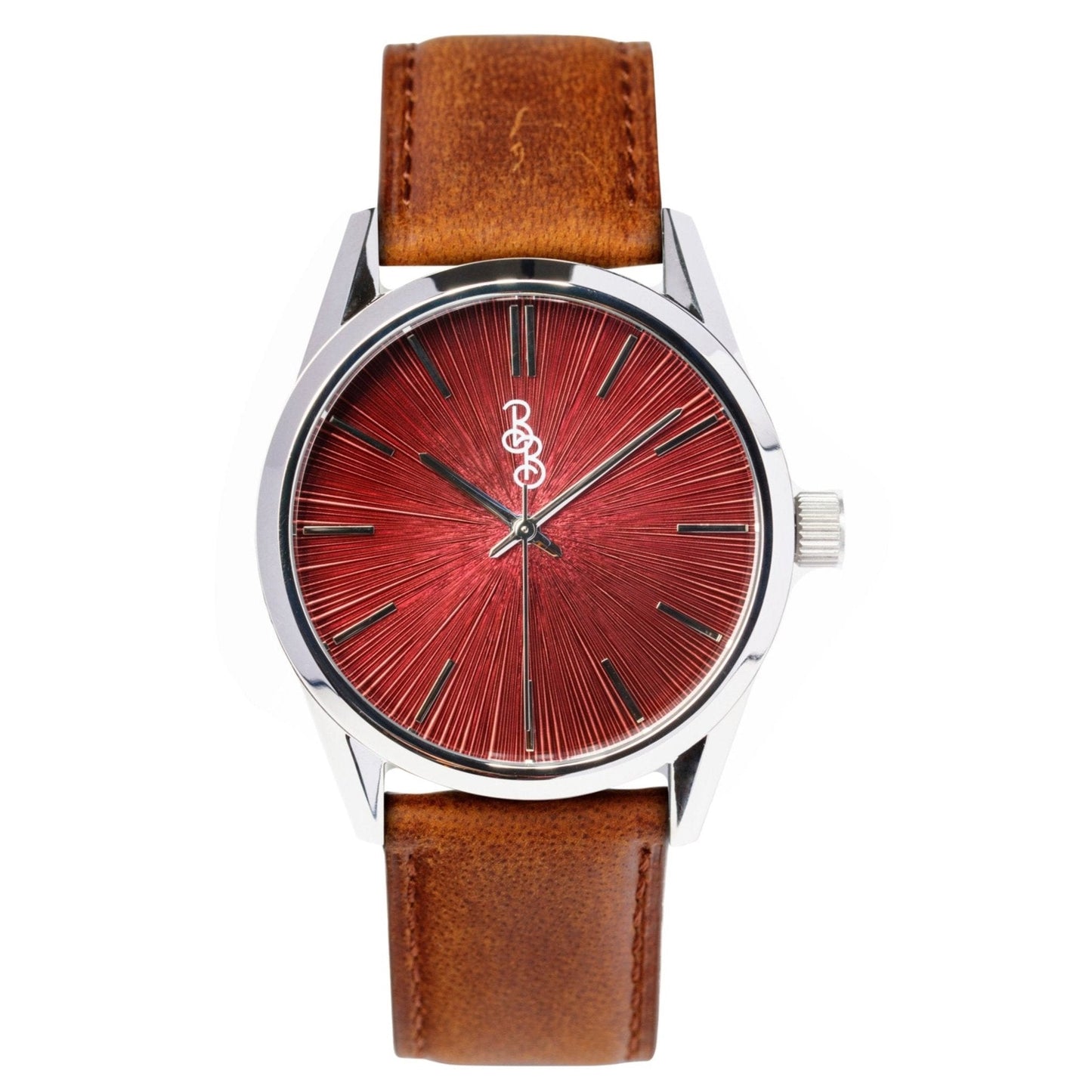 Burgundy Sunburst 39mm Watch