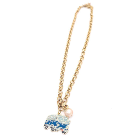 Retro Van 18k Gold Plated Necklace ADIBA