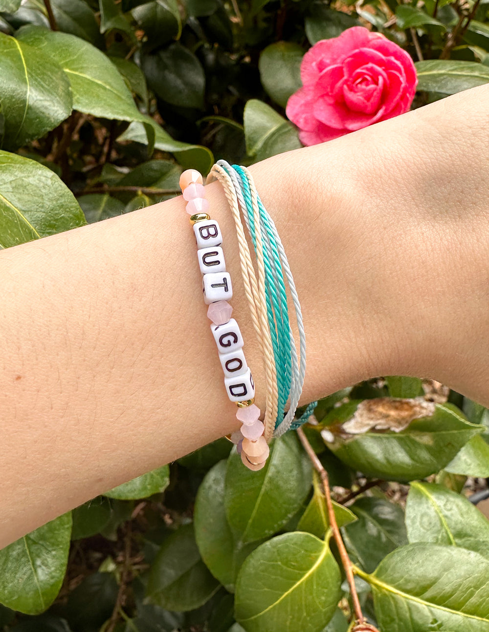 But God Letter Key Attribute Bracelet Elevated Faith