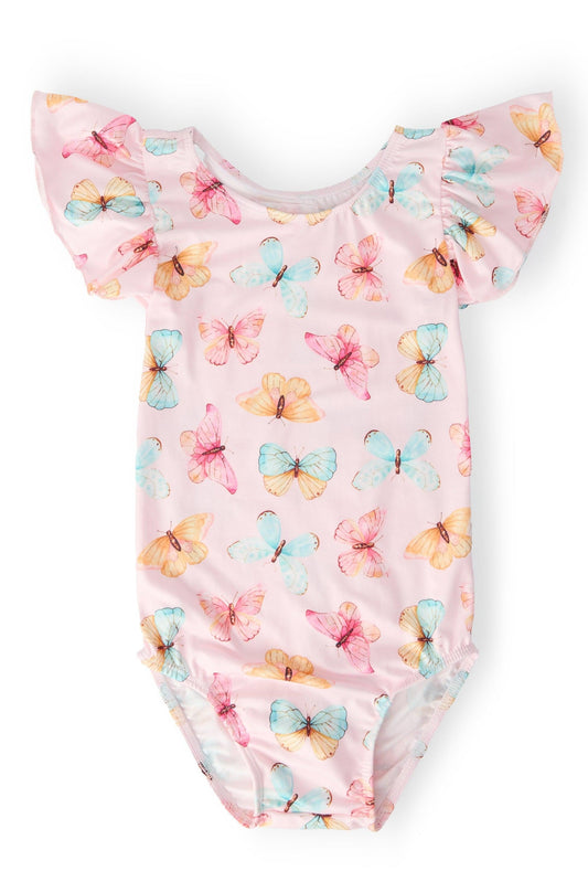 Butterfly Kisses Flutter Sleeve S/S Leotard Mila & Rose