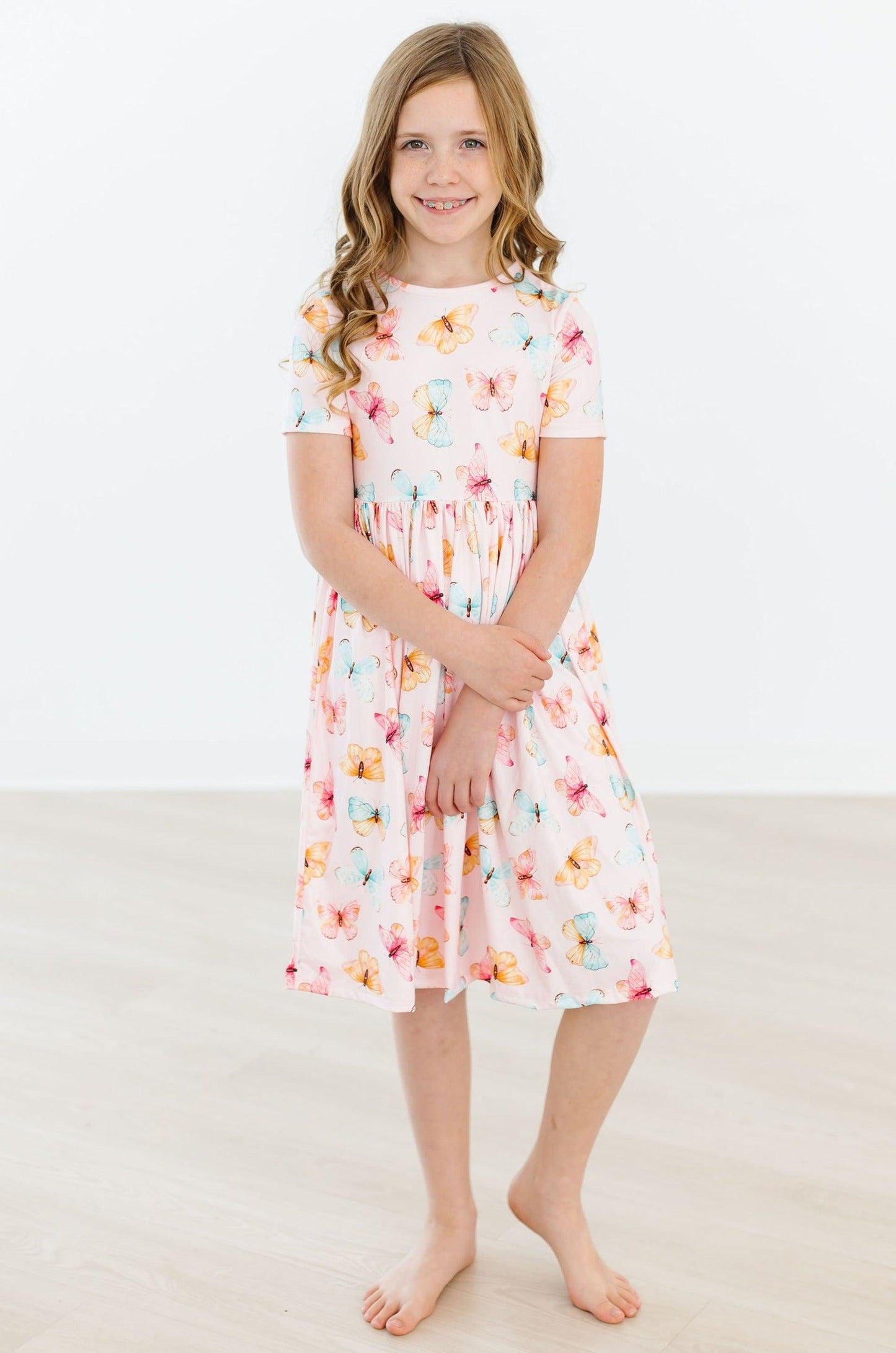 Butterfly Kisses Twirl Pocket Dress S/S Mila & Rose