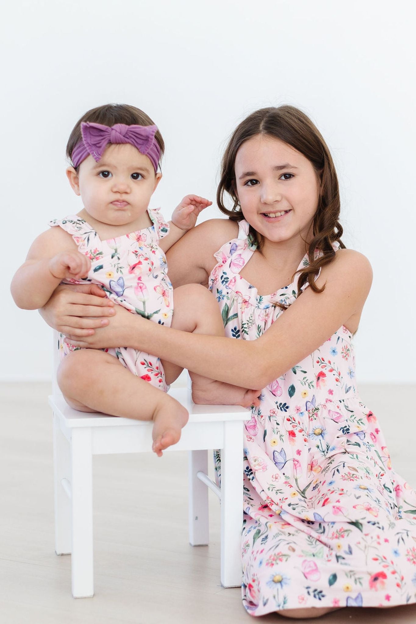 Ruffle Cross Back Romper Summer Baby Outfit Butterfly Meadows