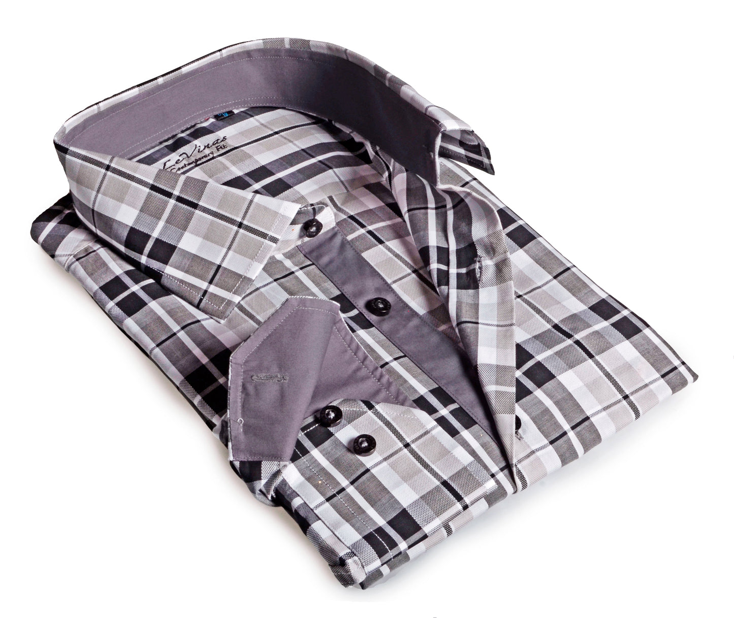Button-Up Shirt //  - Contemporary Fit - contrast  trimming - final sale - Size 2X-Large