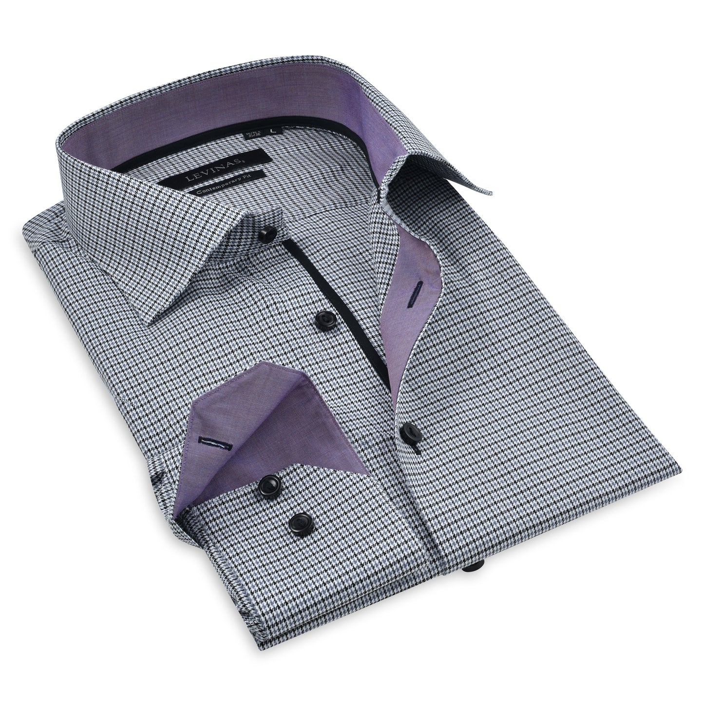 Button-Up Shirt //  - Contemporary Fit - contrast  trimming - final sale - Size Small