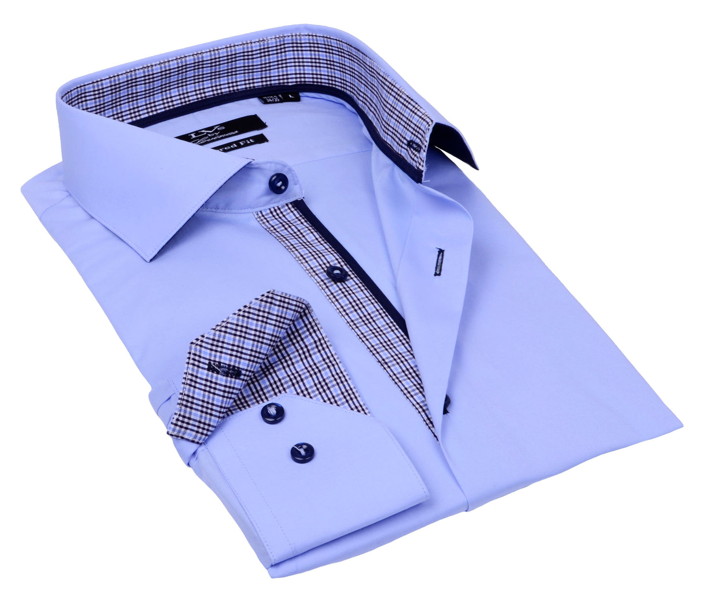 Button-Up Shirt //  - Tailored Fit - contrast  trimming - final sale - Size Small