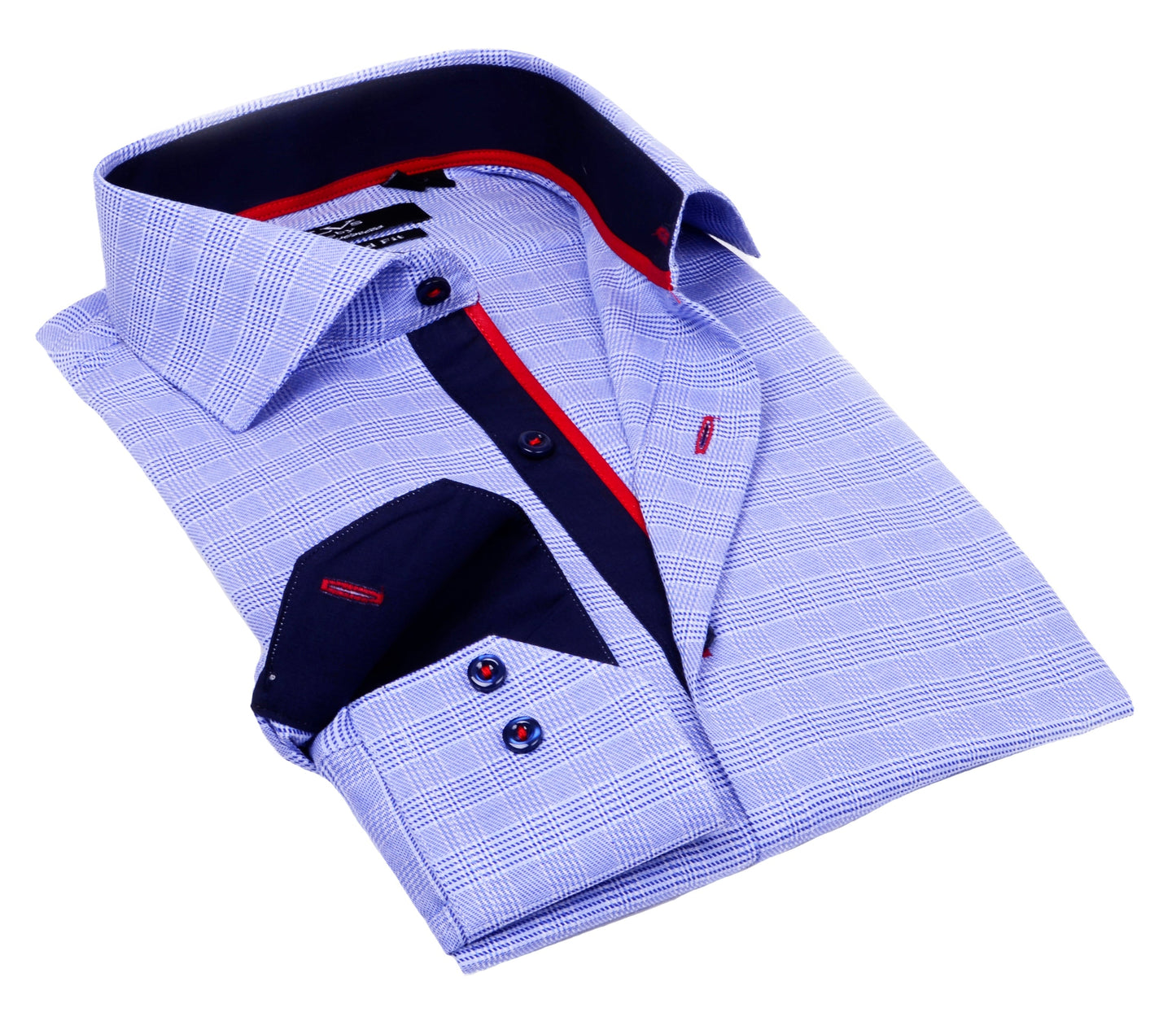 Button-Up Shirt //  - Tailored Fit - contrast  trimming - final sale - Size Small