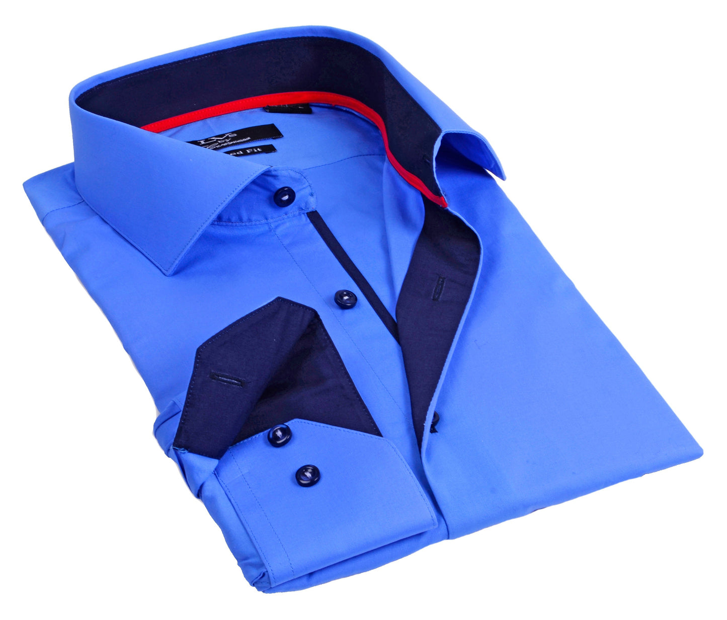 Button-Up Shirt //  - Tailored Fit - contrast  trimming - final sale - Size Small