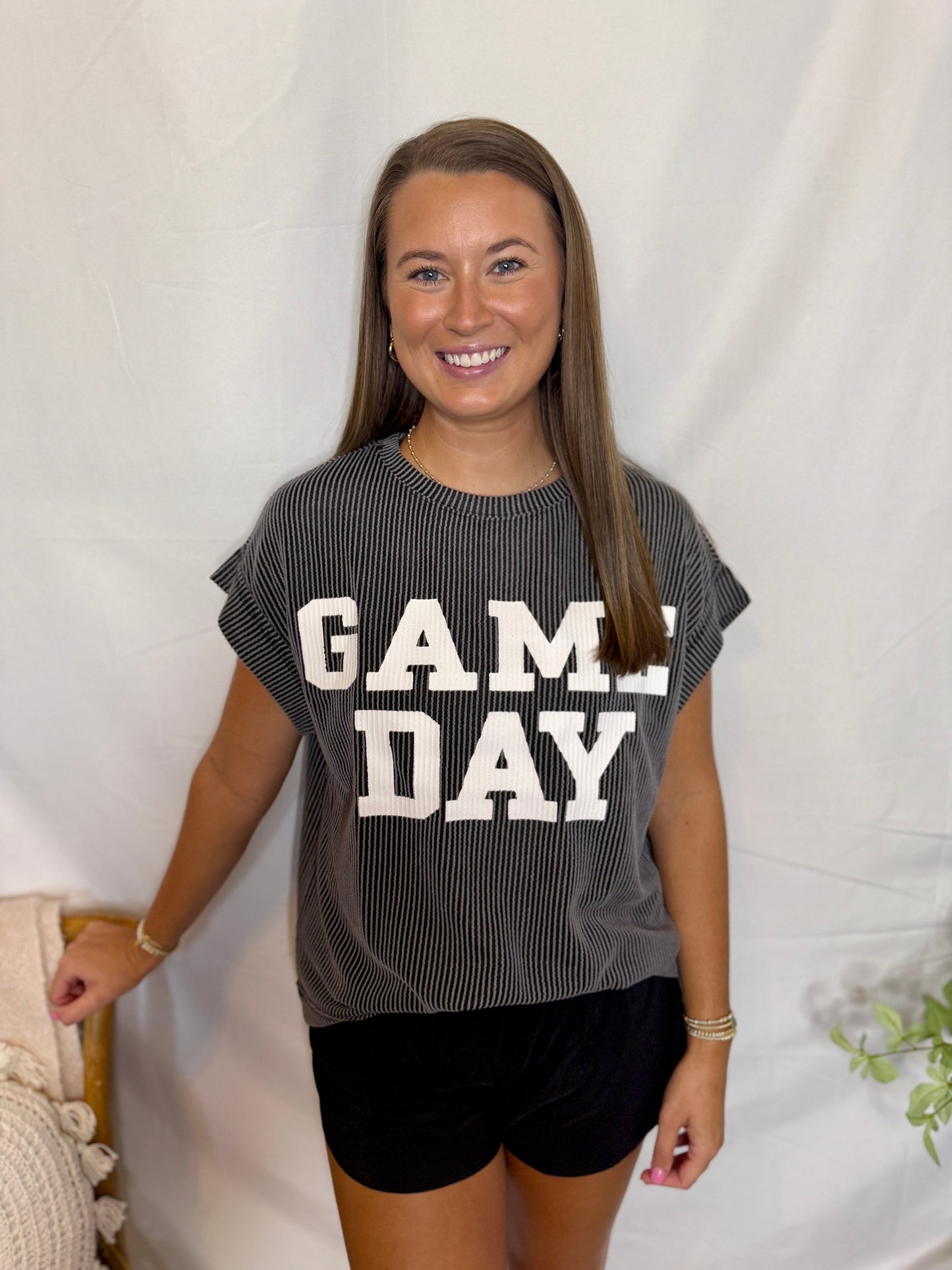 Ribbed Knit Game Day Top Gameday Sweet Jude Boutique