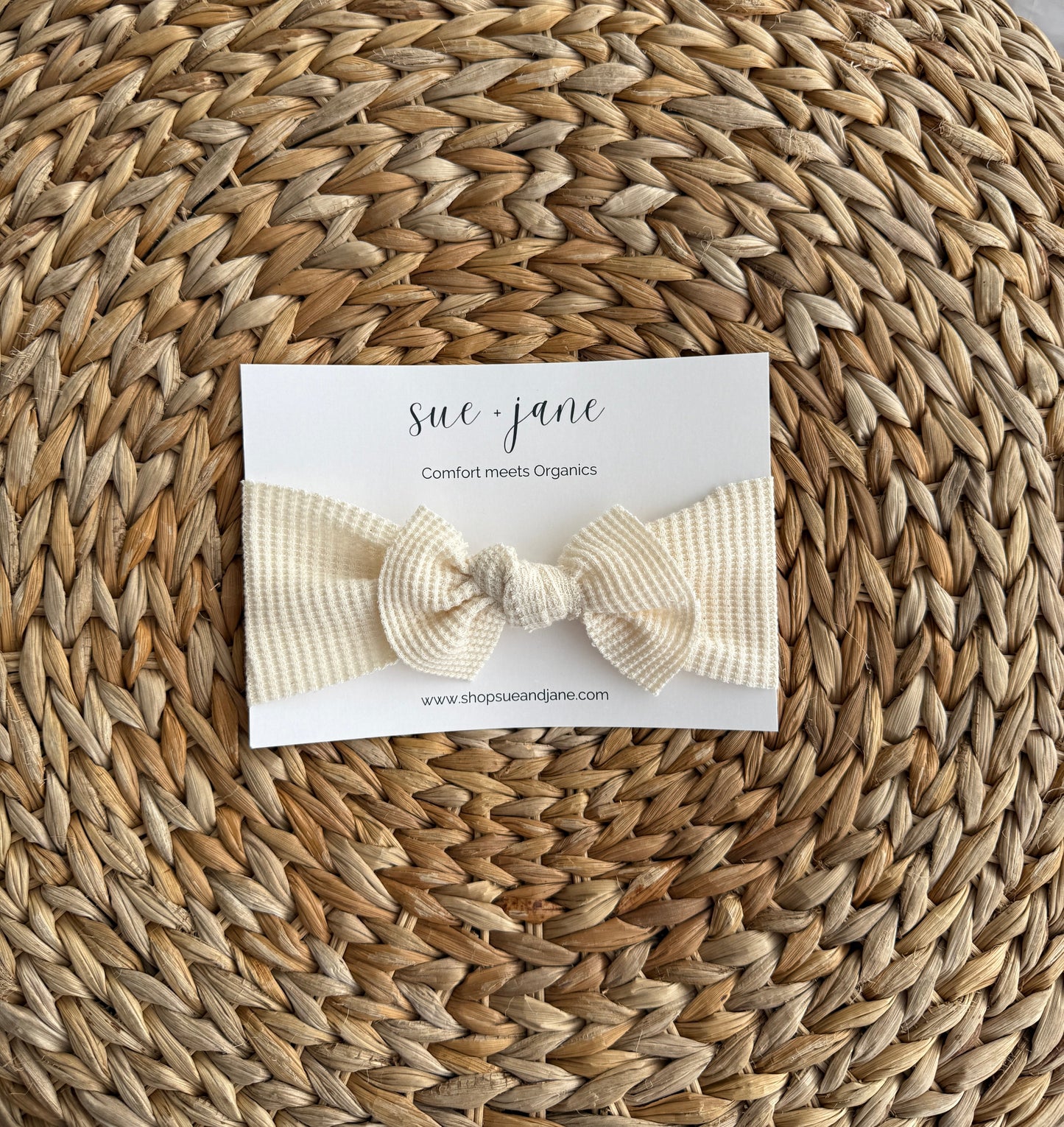 Organic Cotton Waffle Baby Headband | 0–2 Years