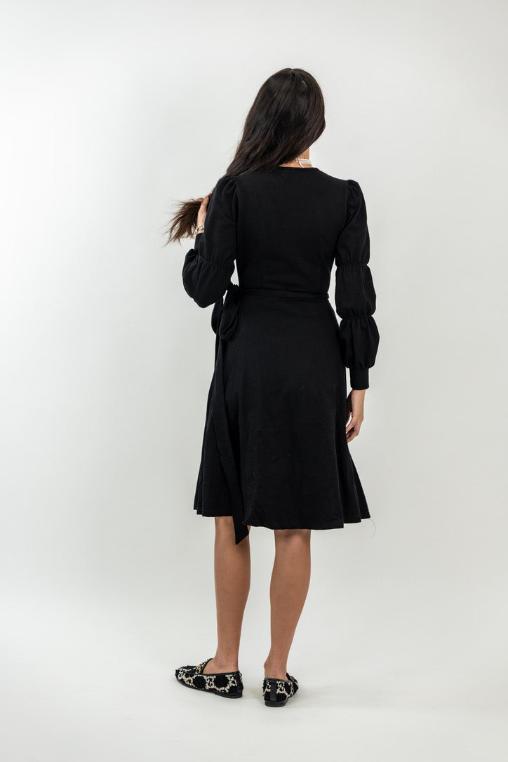 Wrap Ribbed Knit Amaris Dress