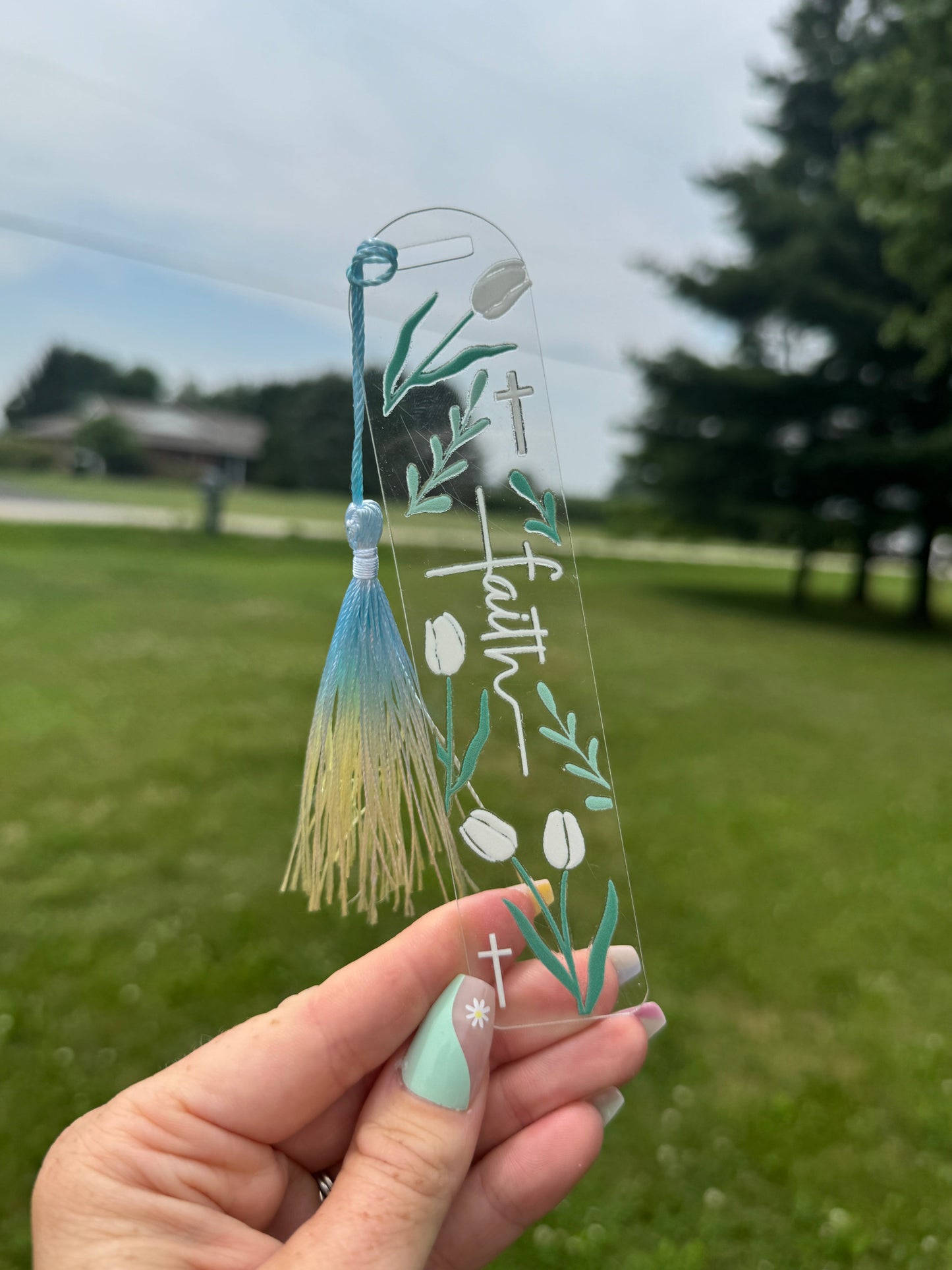 Acrylic Vibrant Bookmark Durable Bookmark Sawdust and Cedar