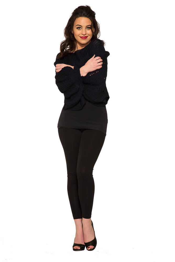 Cordelia Knitted Poncho Sweater 100% Acrylic Orchid Bloom