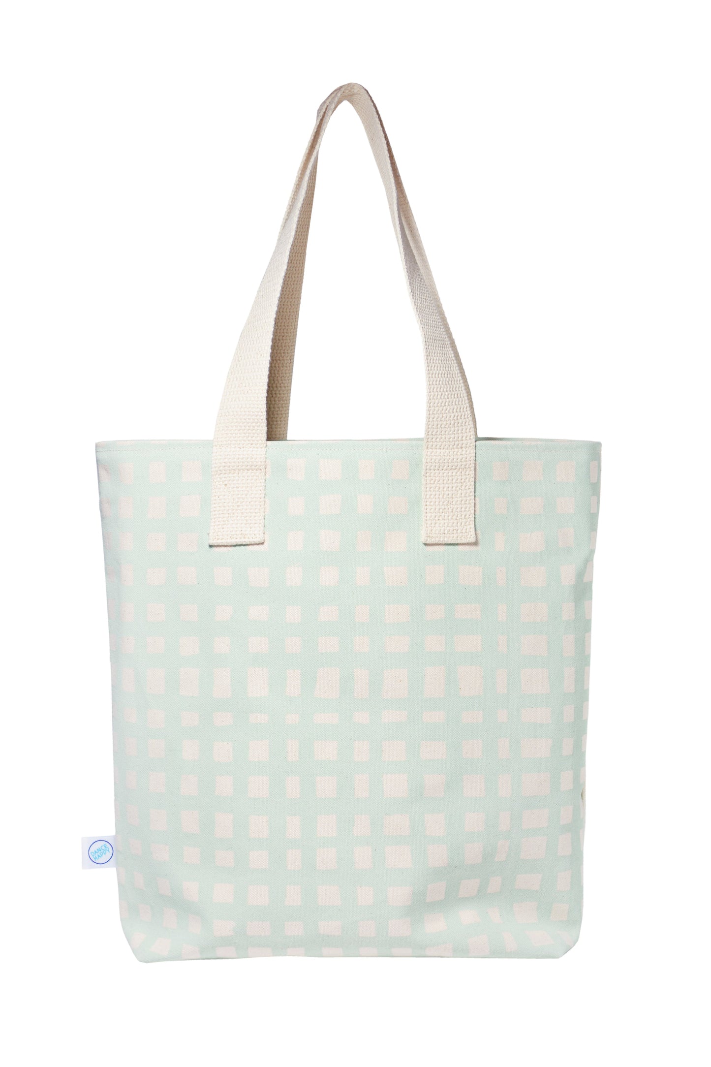 Grid Carry All Zip Top Tote Bag