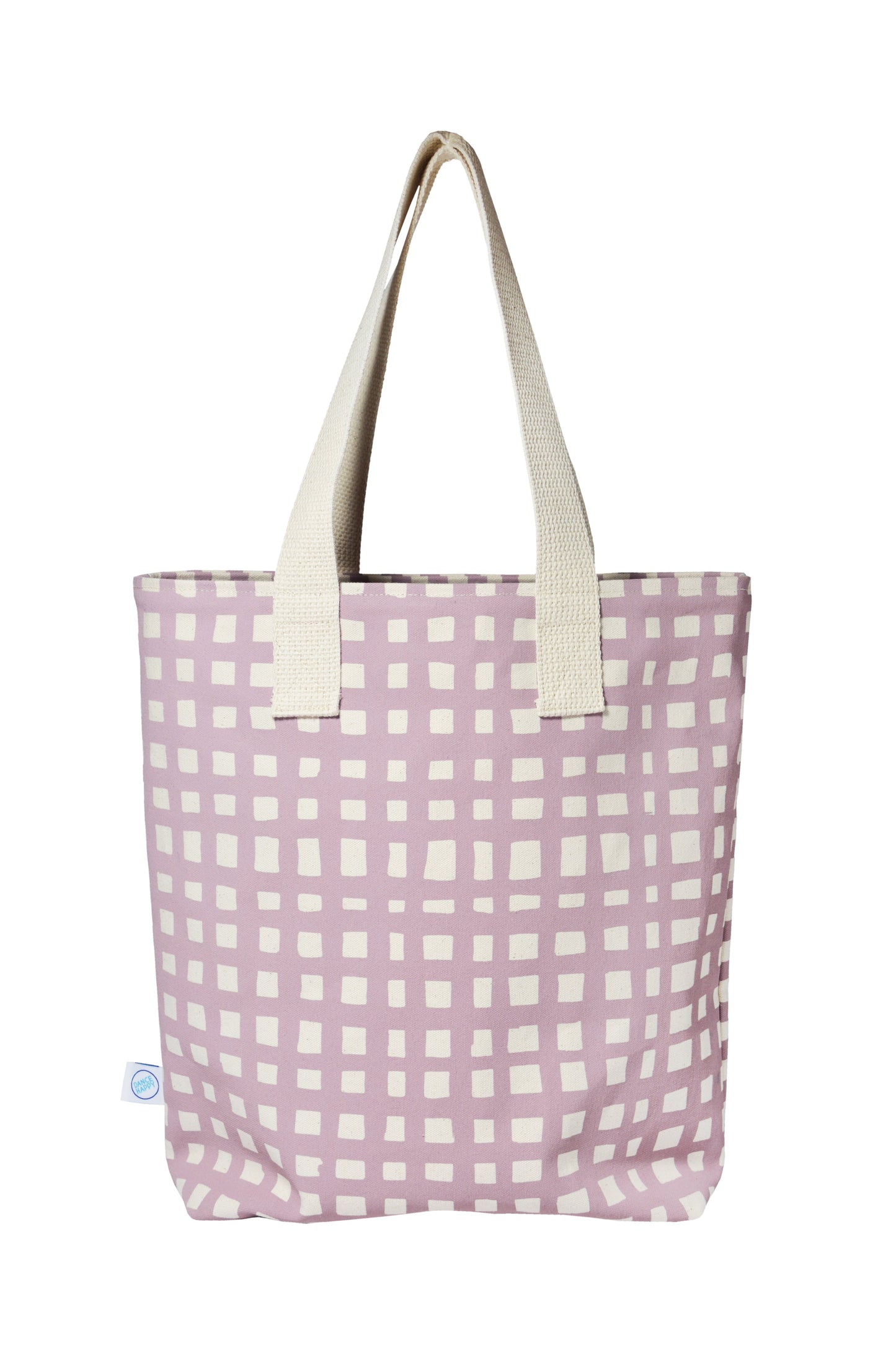 Grid Carry All Tote Zip Top Tote Bag