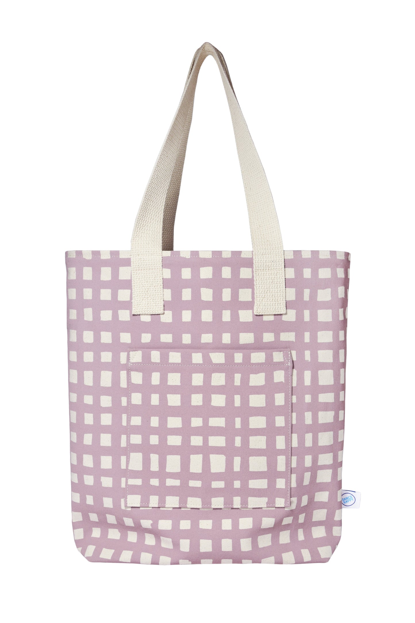 Grid Carry All Tote Zip Top Tote Bag