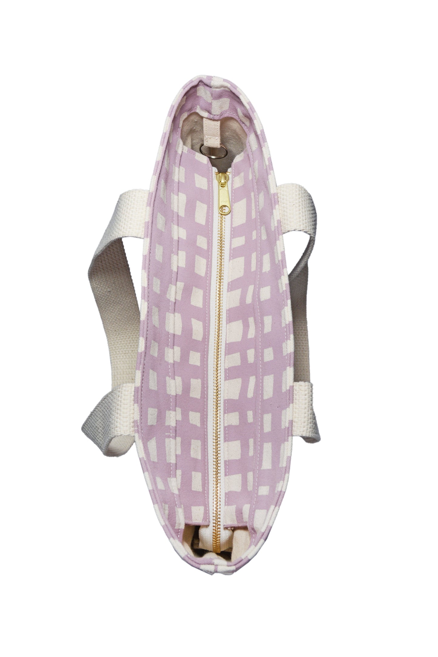 Grid Carry All Tote Zip Top Tote Bag