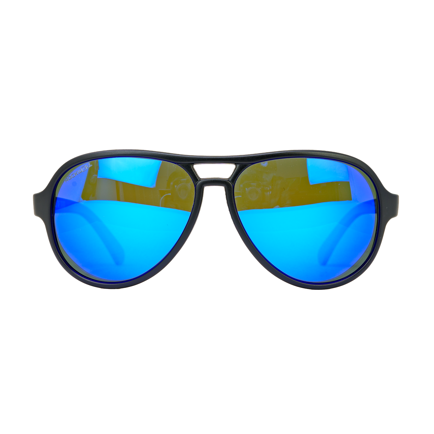 Casino Black Blue Mirror Polarized Lens Sunglass