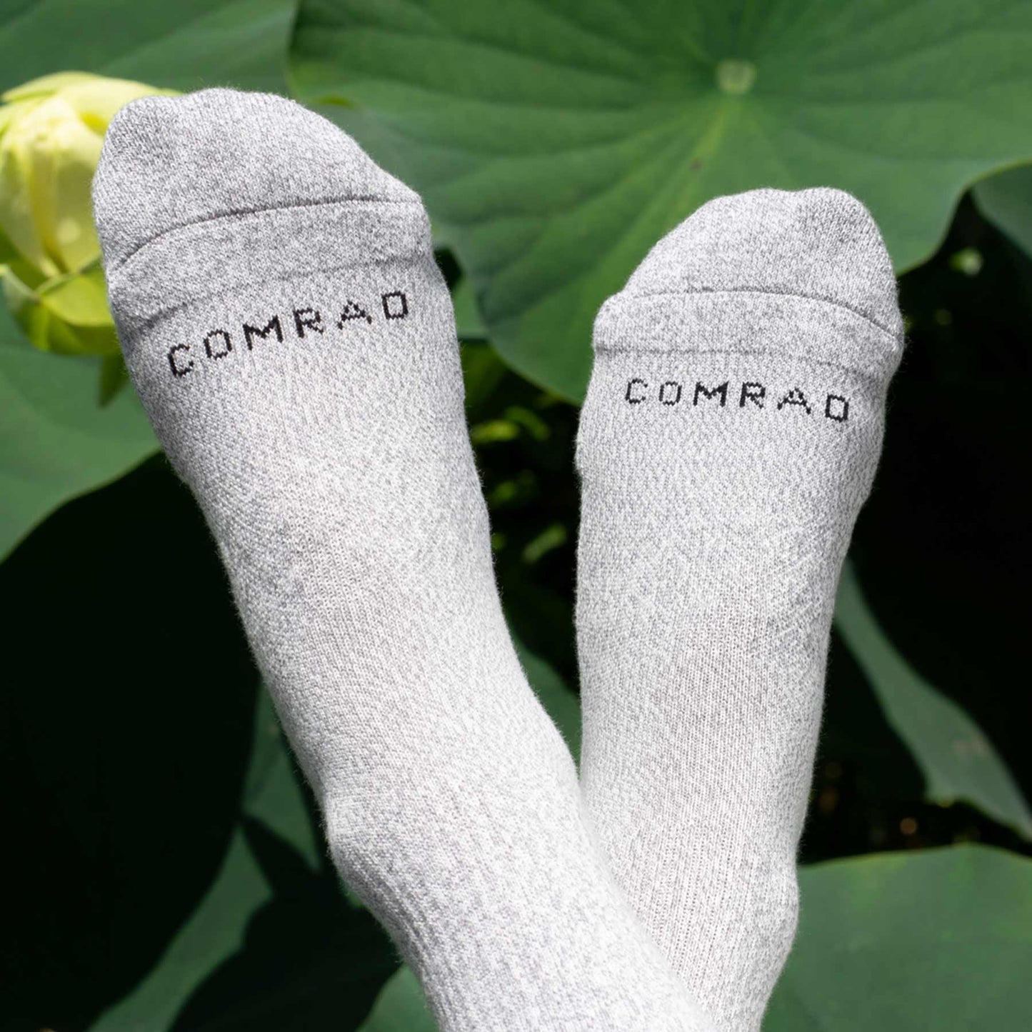 Combed Cotton Heather Grey Crew Socks