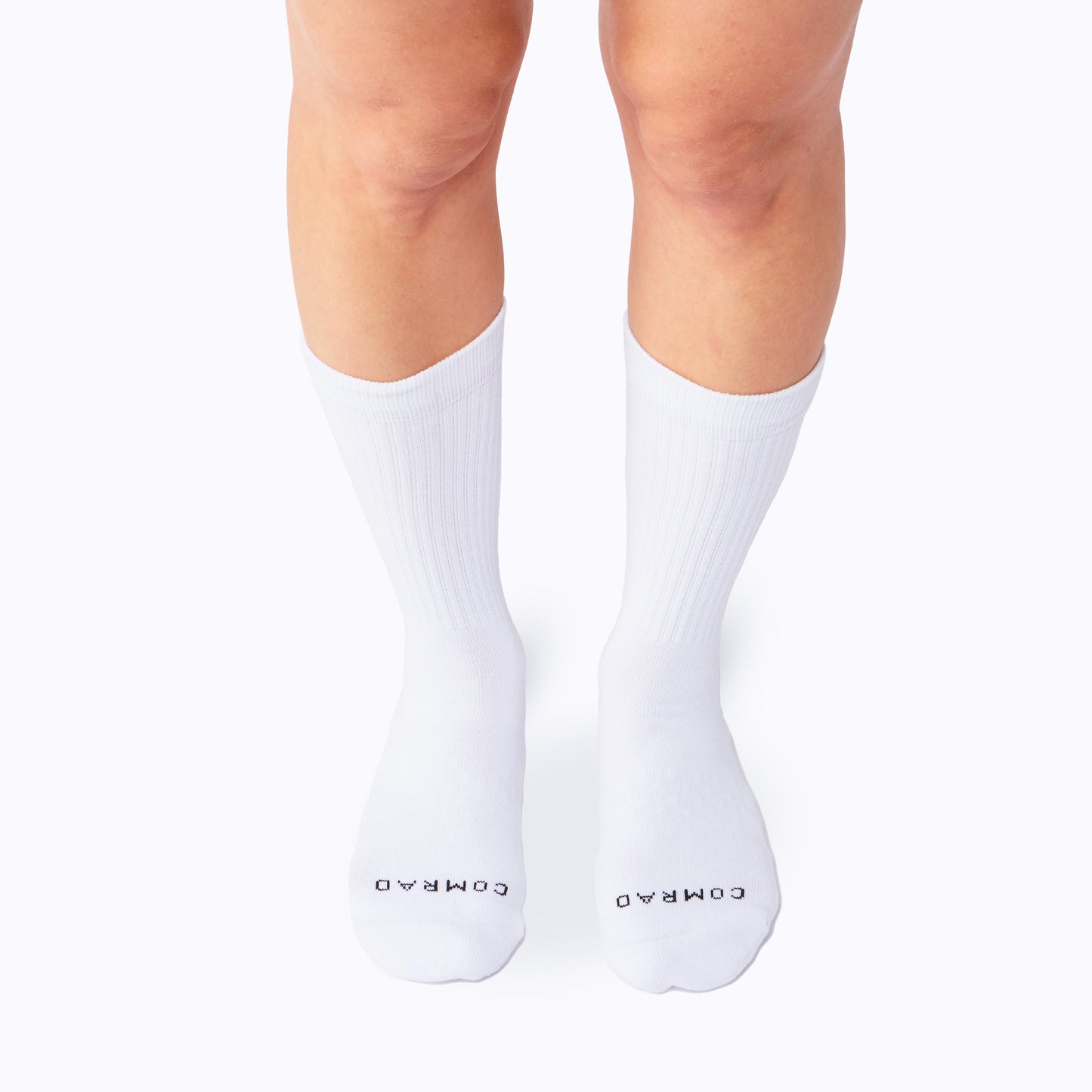 Combed Cotton White Crew Socks Comrad