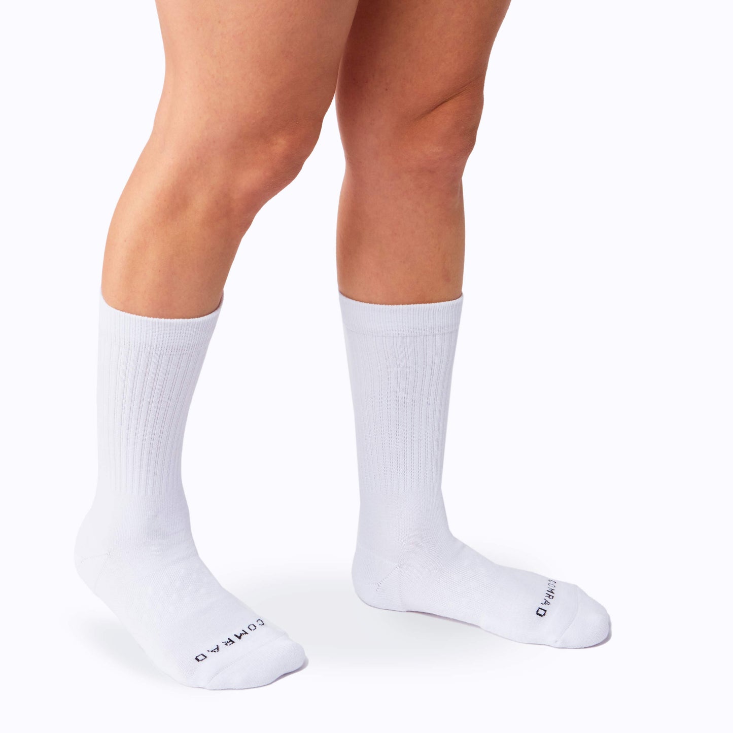 Combed Cotton White Crew Socks Comrad