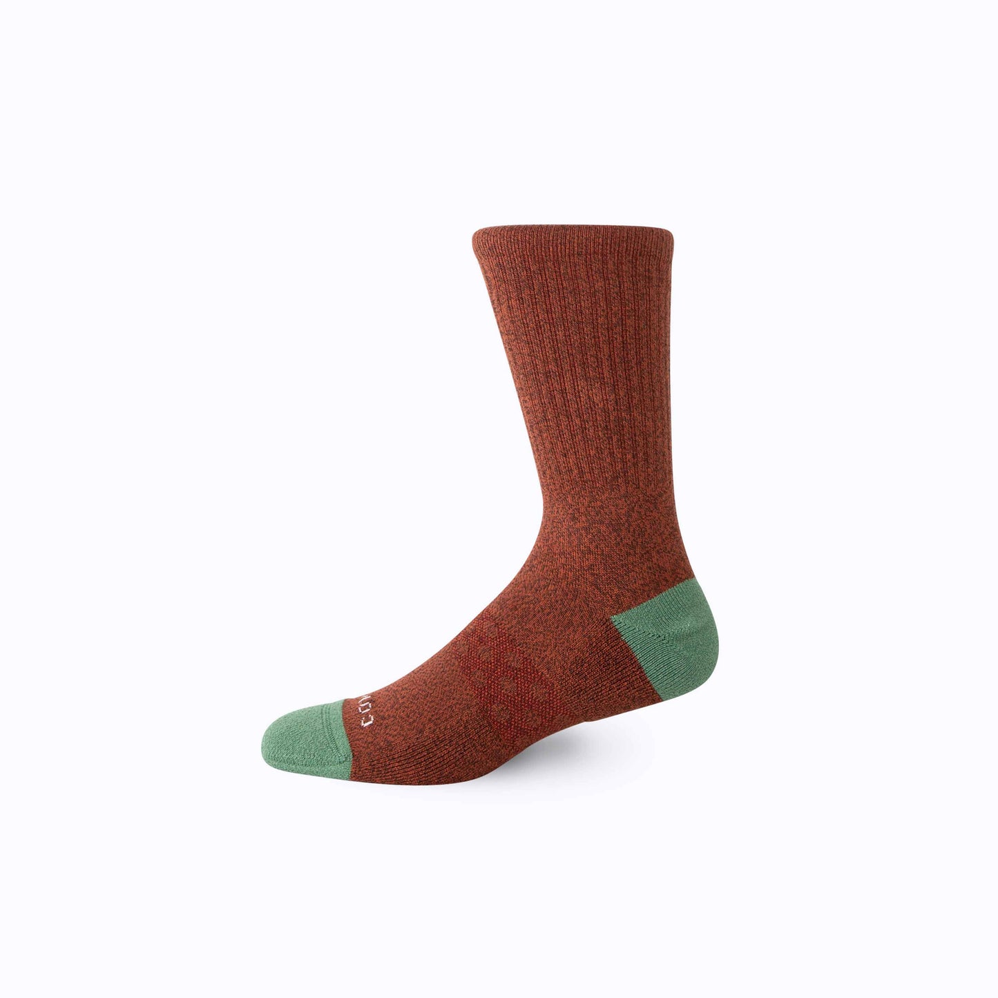 Combed Cotton Brown Crew Socks