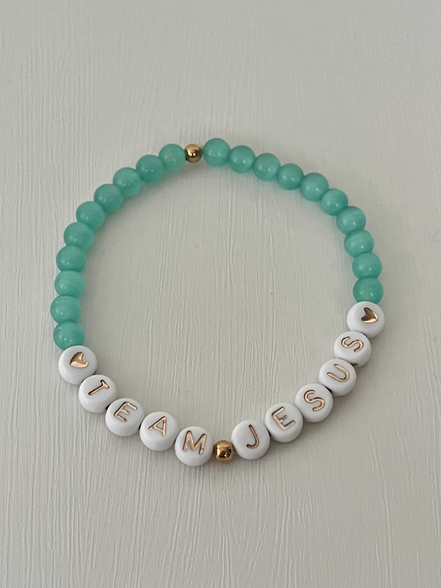 Opal Iridescent Bead Bracelet – Team Jesus Multicolor Faith Jewelry