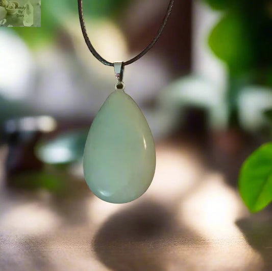 Aventurine Vibrant Teardrop Pendant Necklace Beauty by Dani
