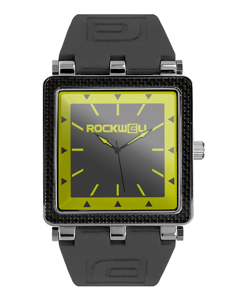 CF Gray Yellow Carbon Fiber Watch Rockwell Time