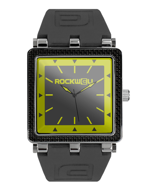 CF Gray Yellow Carbon Fiber Watch Rockwell Time