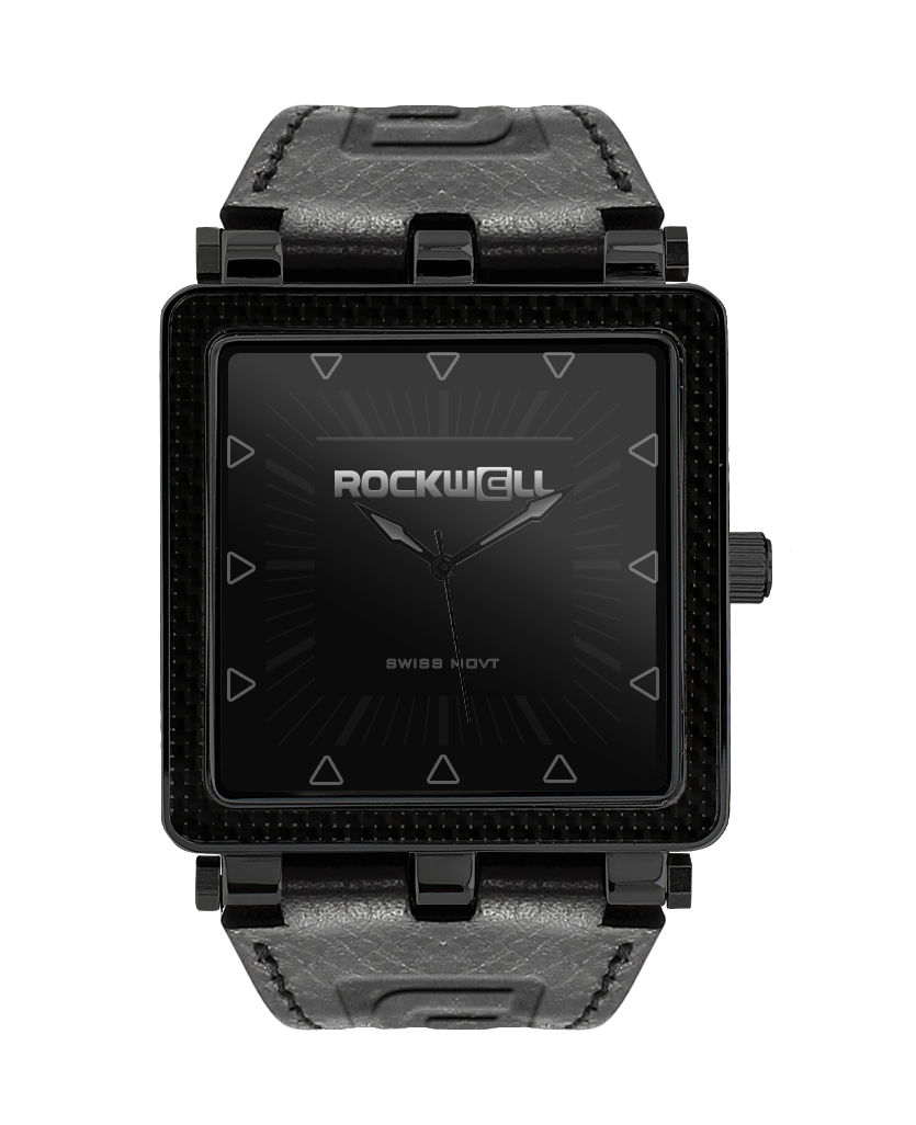 Carbon Fiber Phantom Black Leather Watch CF